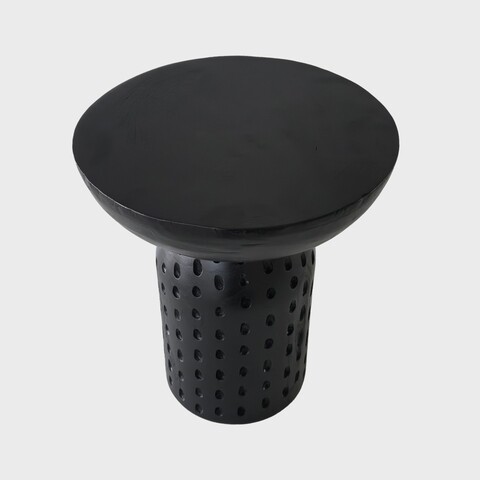 Masuta de cafea Charme, Homla, 37x42 cm, lemn, negru