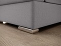 Coltar extensibil dreapta 3 locuri ELTAP, RT-04GO, Siber, 270x186x93 cm, lemn/poliester, gri deschis