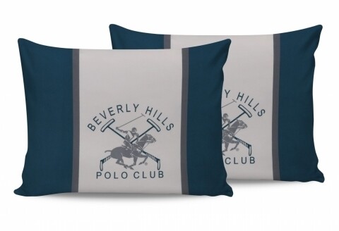 Set 2 fete de perna 50×70, 100% bumbac, Beverly Hills Polo Club, Alb/Verde Beverly Hills Polo Club
