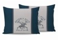 Set 2 fete de perna 50x70, 100% bumbac, Beverly Hills Polo Club, Alb/Verde