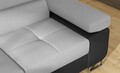 Coltar extensibil stanga 4 locuri, ELTAP, Anton, 272x203x85 cm, lemn/poliester, gri deschis/negru