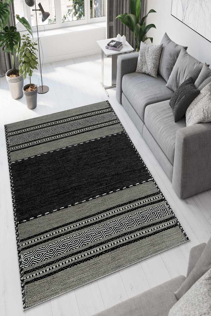 Covor, W944, 120x180 cm, Poliester, Gri inchis