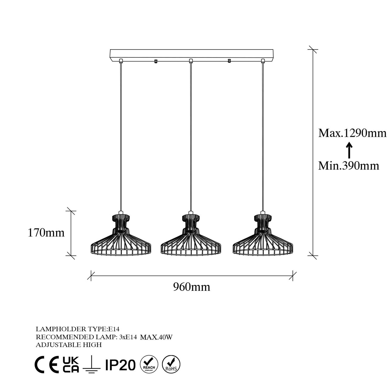 Lustra, Fulgor, 942FLG1440, Metal, Auriu