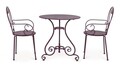Scaun pentru gradina Etienne, Bizzotto, 49x49x89 cm, otel, invelis e-coating, finisaj mat, bordo