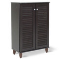 Pantofar cu 2 usi Santi, Pakoworld, 10 perechi pantofi, 60x34.5x91.5 cm, PAL melaminat, wenge