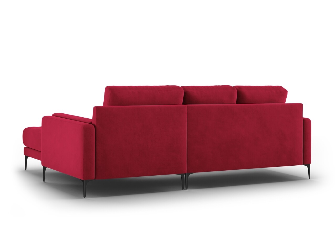 Coltar Dreapta, Orrino, Mazzini Sofas, 4 Locuri, 242x164x82 Cm, Catifea, Rosu Vin