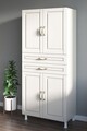 Dulap multifunctional, Rabi, Rb-057, 70x180x33 cm, Alb mat