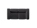 Canapea 2 locuri, Bergamo, Cosmopolitan Design, 224x108x70 cm, catifea chenille raiata, gri