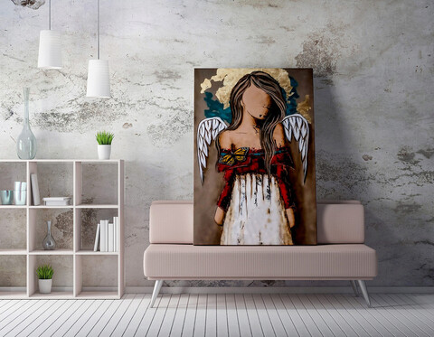 Tablou decorativ, wy175 (70 x 100), 50% bumbac / 50% poliester, canvas imprimat, multicolor