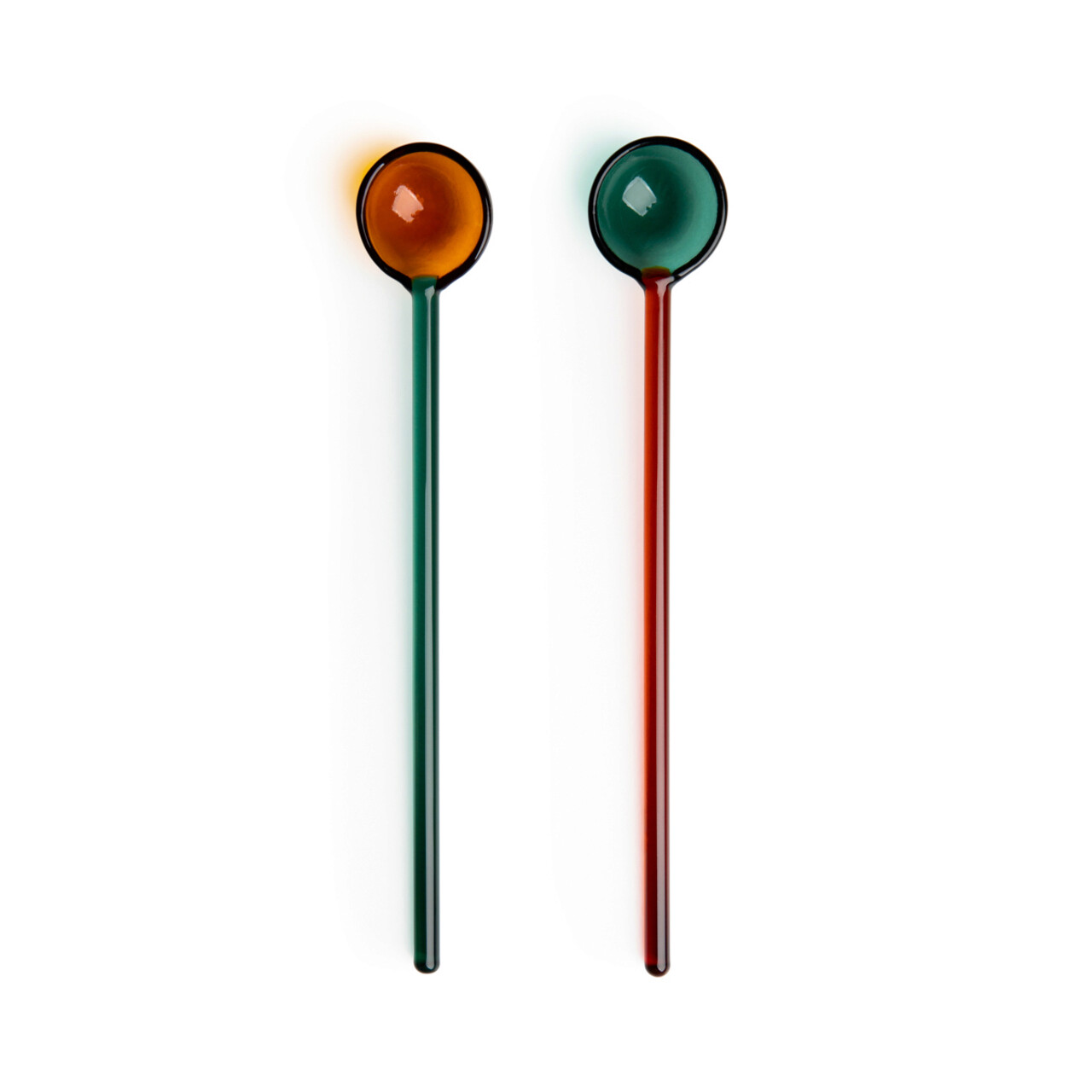 Set 2 lingurite Laisa, Homla, 18.5 cm, sticla, multicolor - 1 | YEO