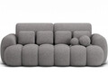 Canapea extensibila 3 locuri ELTAP, Cotonn, 256x119x105 cm, lemn/poliester, gri inchis