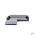 Coltar extensibil stanga 4 locuri, ELTAP, Sorento, 296x194x78 cm, lemn/poliester, gri deschis/gri inchis