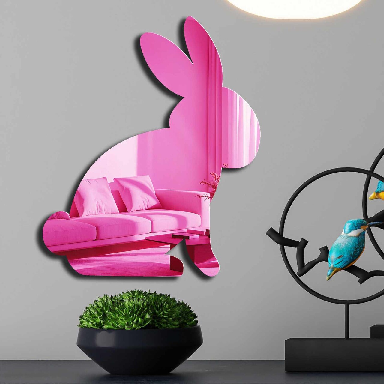 Oglinda decorativa, EAS001PINK, Partea de jos: 100% EVA (Grosime: 10 mm), Roz - view 2