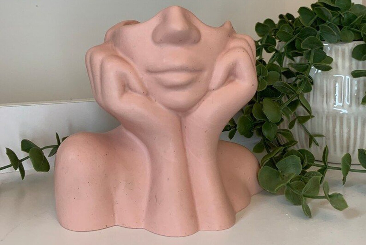 Vaza, Iskandinav Layd, Ceramica, Roz