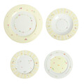 Serviciu de masa 18 piese, Brandani, Polline Yellow, portelan New Bone China