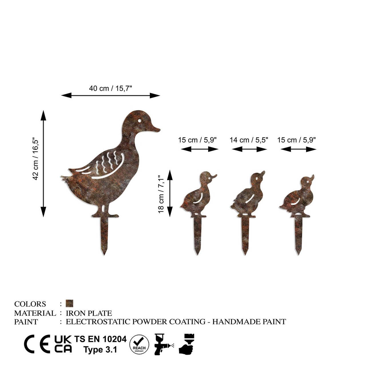 Obiect decorativ de grădină, Fam 08, Maro antichizat - imagine 6