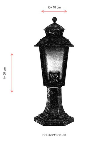 Lampa de exterior, Avonni, 685AVN1368, Plastic ABS, Maro