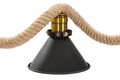 Lustra Rope, Mauro Ferretti, 84 x 20 x 88 cm, 3 x E27, 20W, fier/sfoara, maro/negru