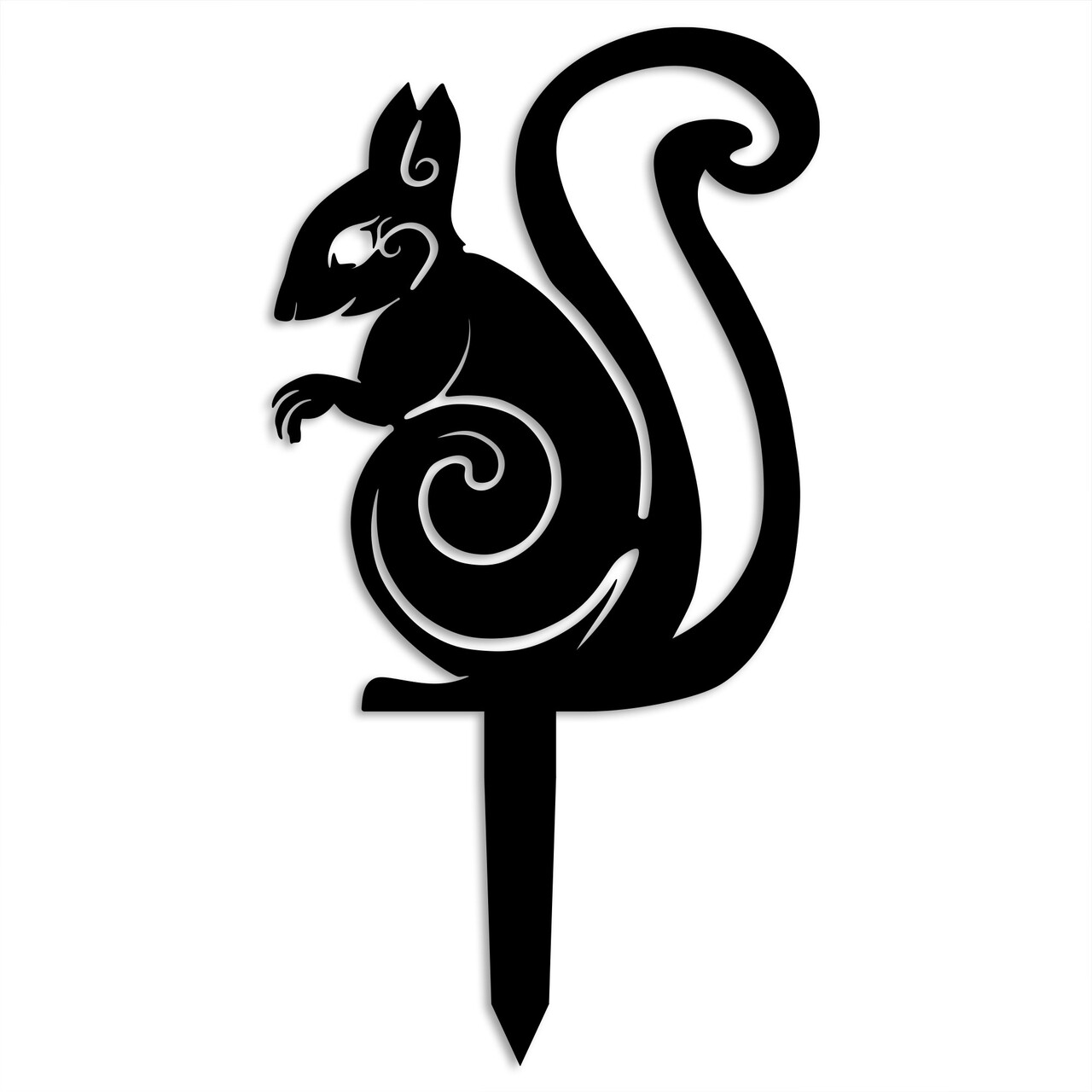 Obiect decorativ de grădină, Squirrel 01, 44x23 cm, Negru - view 4