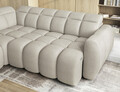Coltar extensibil stanga 4 locuri ELTAP, LT-18ROY, Falconn, 258x208x107 cm, lemn/poliester, bej deschis