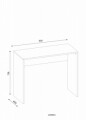 Birou Wooden Art, Reg White, 90x73.5x40 cm