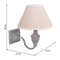 Aplica de perete Giselle, Creaciones Meng, 1 x E14, 40W, metal/in