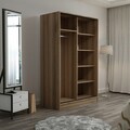Dulap pentru haine, Minerva, Kale White Oak, 120x210x60 cm, PAL, Alb / Stejar