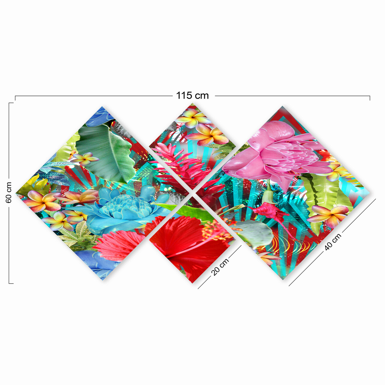 Set 4 tablouri decorative, 4MDF316140269, MDF, Imprimat UV, Multicolor