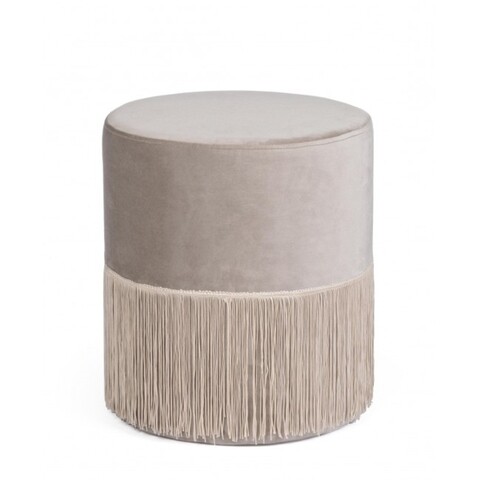 Taburet, leilani, bizzotto, 38x43 cm, mdf/catifea, gri deshis