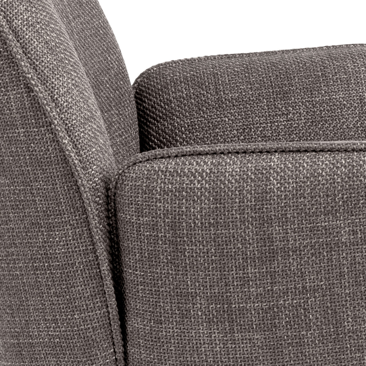 Scaun Glenda, Actona, 61x63x88.5 cm, rotativ, tesatura structurata/otel, gri maro deschis - view 8