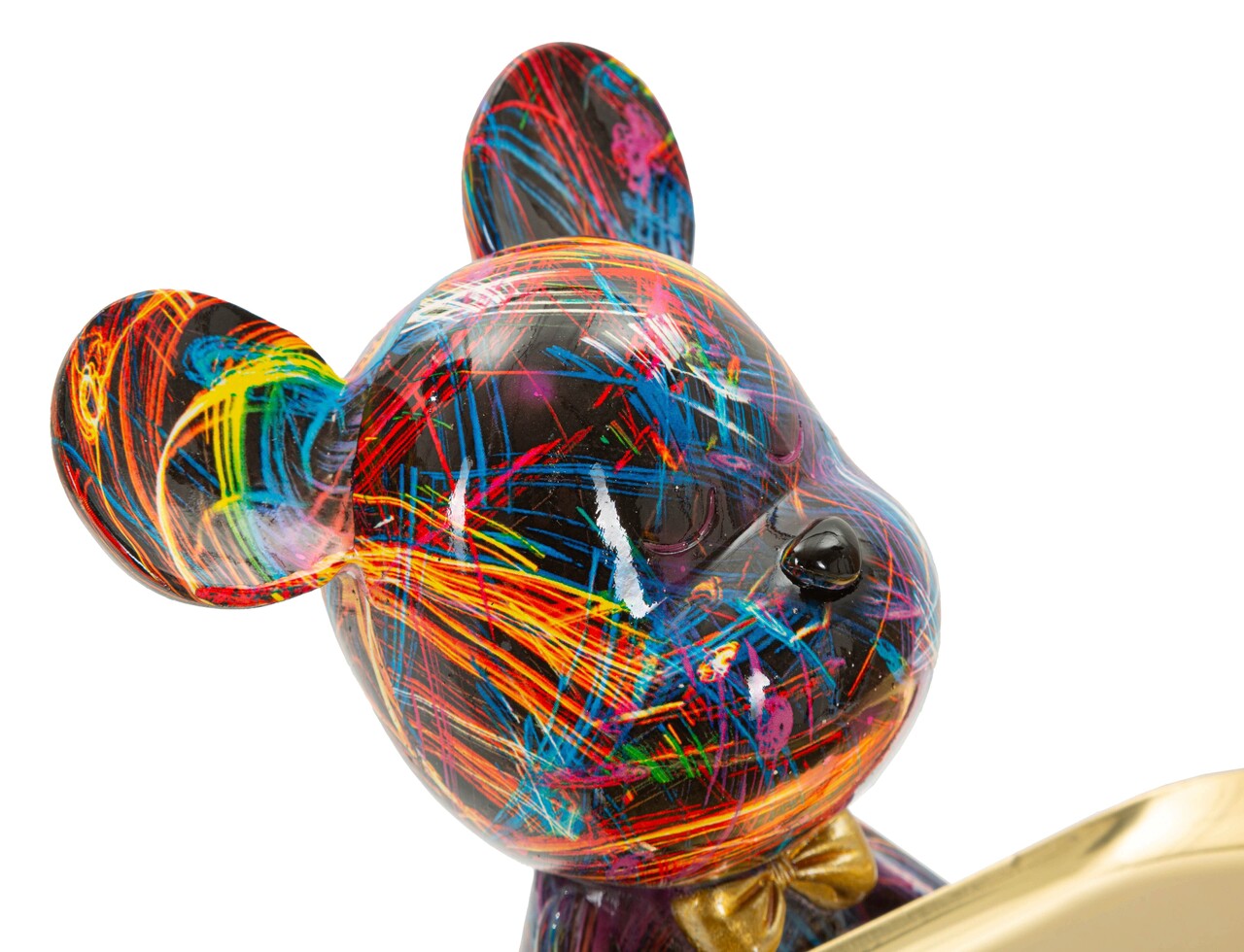 Decoratiune cu tava, Mauro Ferretti, Dog Psyco -B, 17x15x22.5 cm, polirasina, multicolor - imagine 5