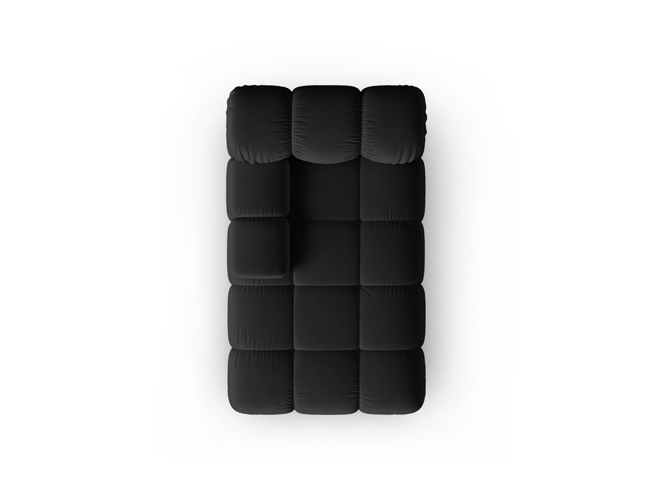 Sezlong living stanga 1 loc, Bellis, Micadoni Home, BL, 155x94x70 cm, catifea, negru - view 2