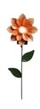Lampa de gradina Flower, Lumineo, 6x11x49.5 cm, 1 led, portocaliu
