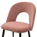 Scaun Jonah, Pakoworld, 55x57x85 cm, metal/catifea, roz