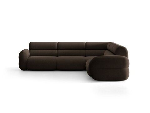 Coltar simetric 7 locuri, Neo, Micadoni Home, 295x295x83 cm, tesatura Boucle, maro