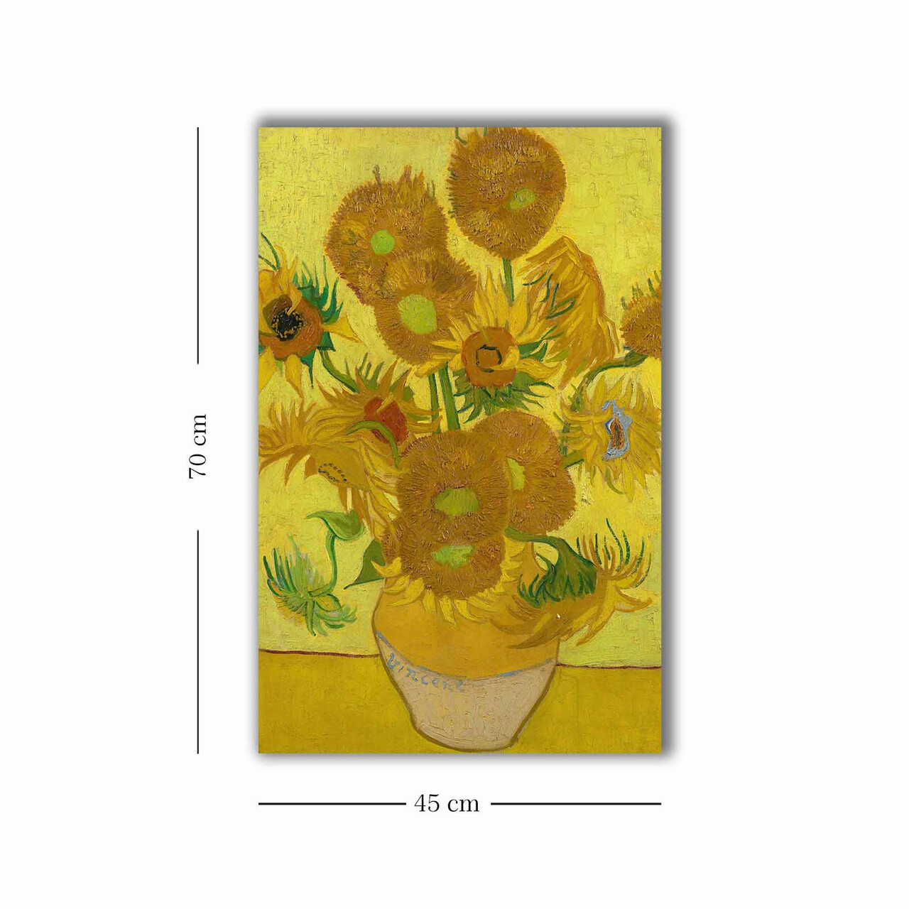 Tablou decorativ, 4570VANGOGH023, Canvas, Lemn, Multicolor
