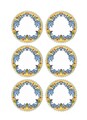 Set platouri servire, Mia, 280TMA1604, 26 cm, 6 piese, Multicolor
