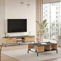 Set mobilier living, Locelso, RL5-AA, Pin Atlantic / Antracit