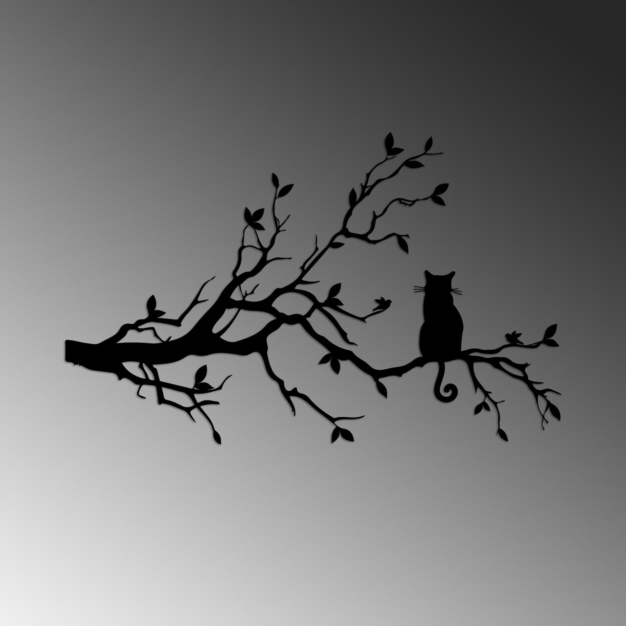 Decoratiune de perete, Cat 12, Dimensiune: 80 x 50 cm, Negru - view 5