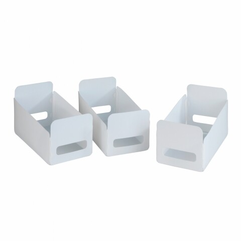 Set 3 cutii pliabile, Wenko, pliabile, 15 x 18 x 40 cm, polipropilena, alb mezoni.ro
