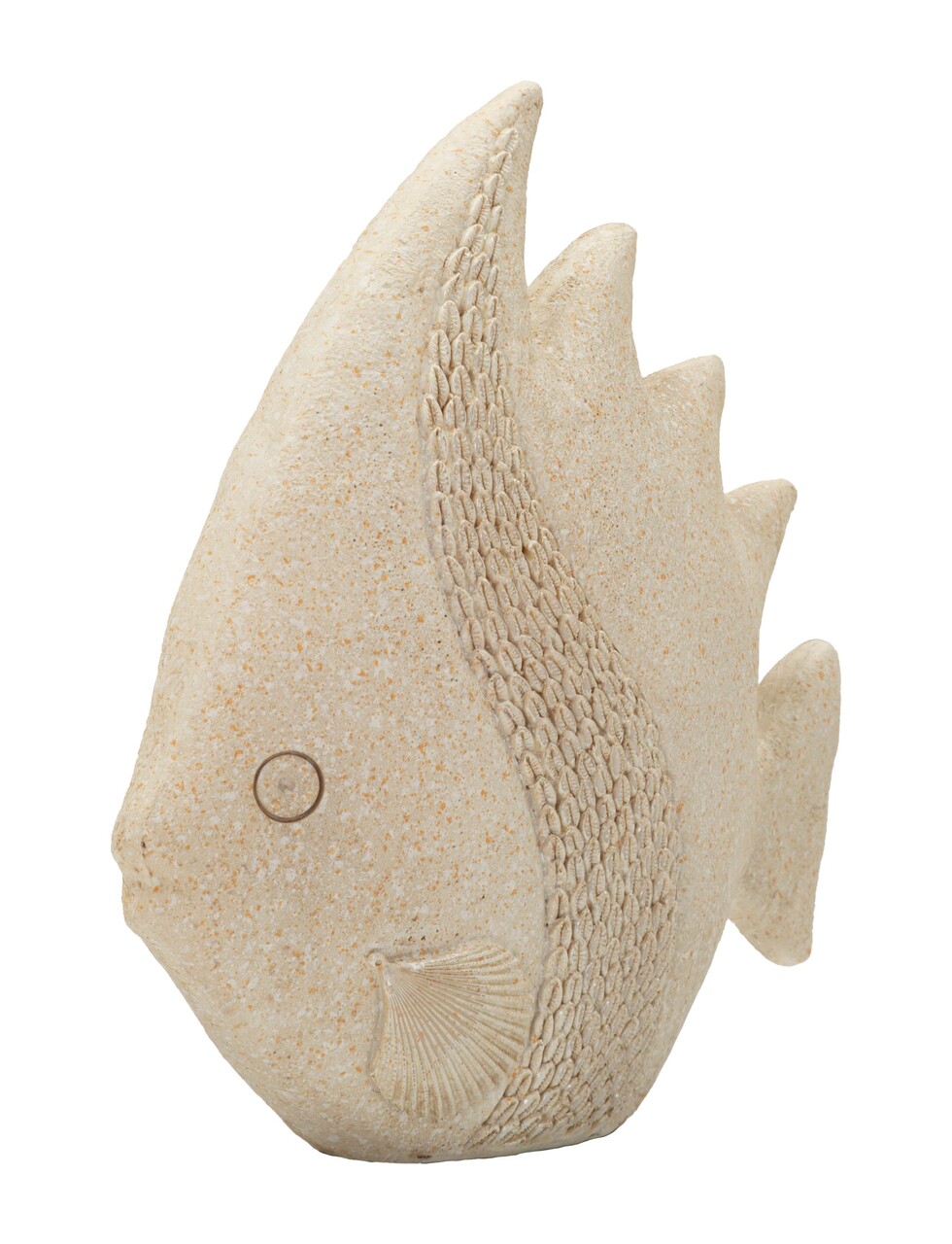 Decoratiune, Mauro Ferretti, Fish, 25.3x8.6x24.5 cm, polirasina, bej - imagine 4