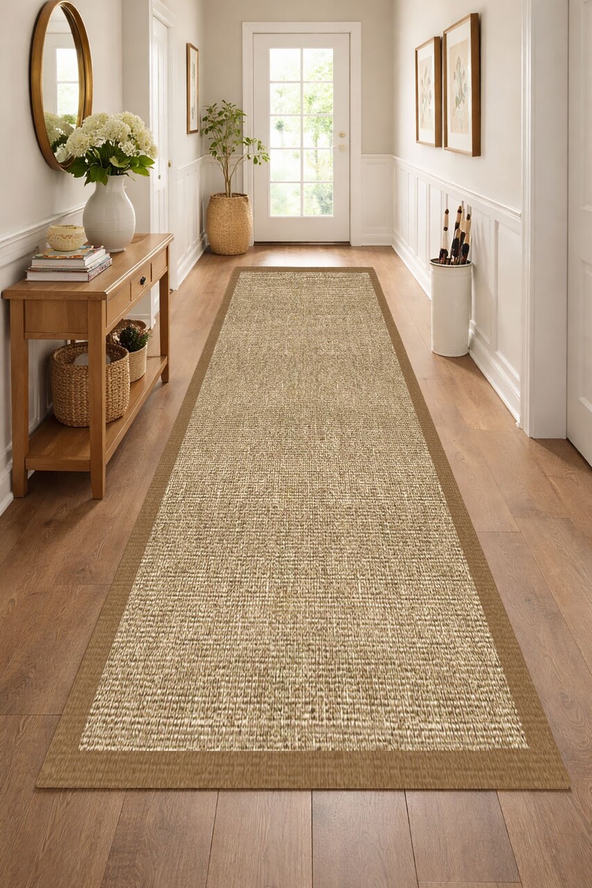 Covor, CLR-7239-HALI-111, 80x150 cm, Poliester, Maro