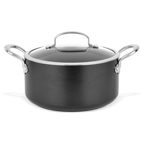 Oala cu capac, greenpan, barcelona, 24 cm Ø, 5.1 l, aluminiu intarit/inox