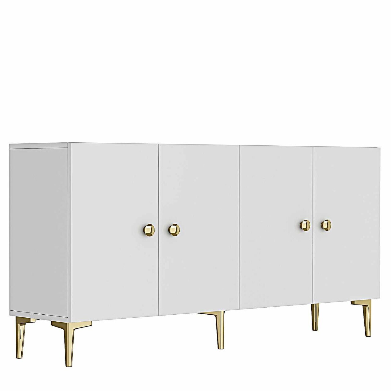Consola, Hanah Home, Squarel 180, 180x75x32 cm, Alb — imaginea 6