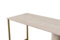 Birou, Nordure, Twin Study Desk, 240x74x60 cm, Travertin / Auriu