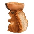 Decoratiune de gradina si hranitor pasari, Esschert, Squirrel, 10 x 18.5 x 20.5 cm, polirasina, maro