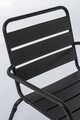Scaun pentru gradina Marlyn, Bizzotto, 65 x 74 x 71 cm, otel, finisaj mat, gri carbune
