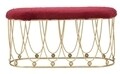 Bancheta Amelie Bordeaux, Mauro Ferretti, 91.5 x 40.5 x 46 cm, fier/poliester