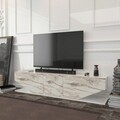 Comoda TV, Retricy, Inci, 180x30x45 cm, PAL, Alb