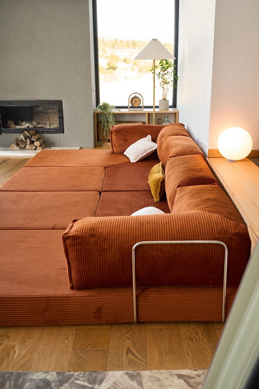 Coltar, Atelier del Sofa, 118FVL1401, Tesatura plus reiata, Caramiziu - view 8